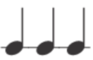 acoustic signal of three tones
